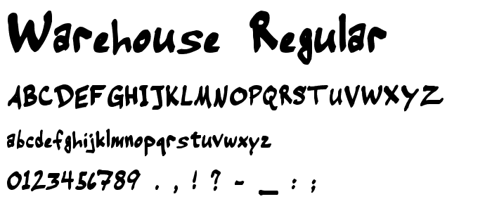 Warehouse Regular font